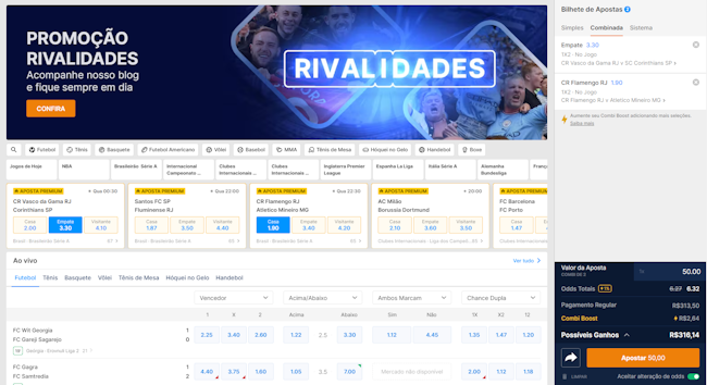 Tabela dos jogos da série a